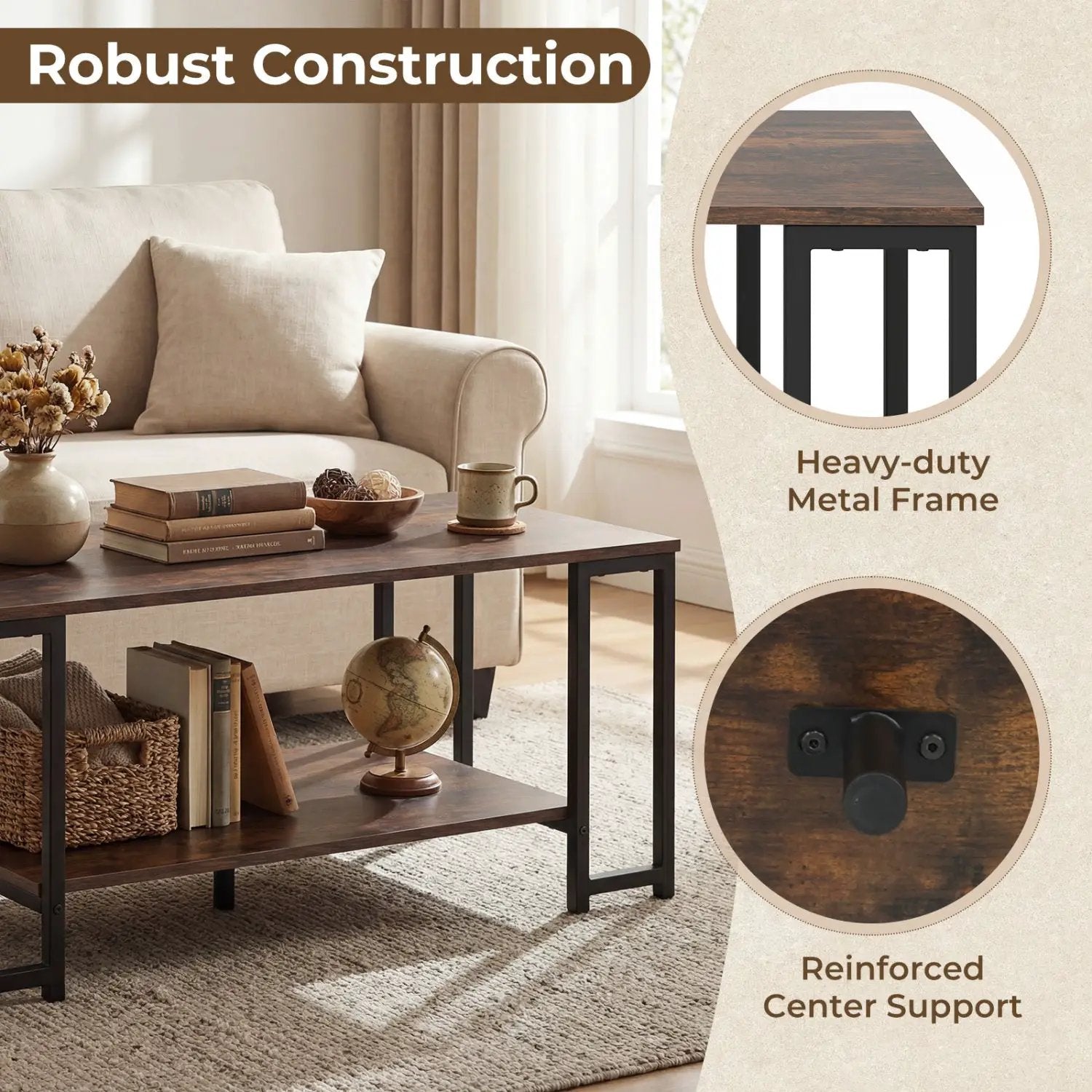 Modern Accent Table with Open Storage Shelf for Apartment and Lounge by DirectDeals