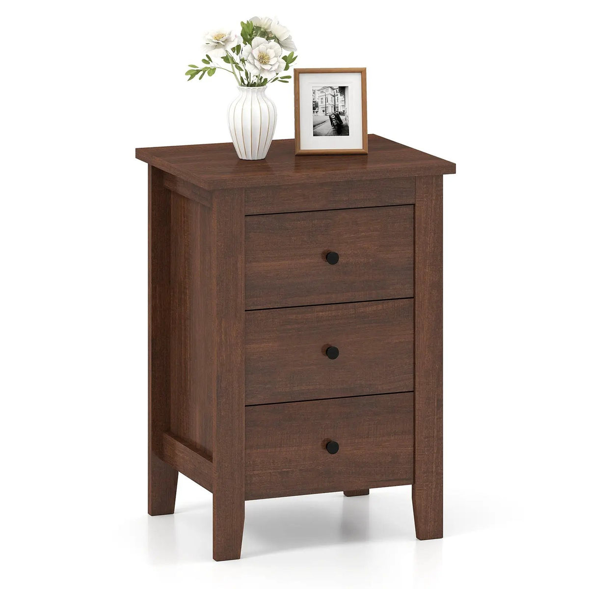Nightstand End Beside Table Drawers Modern Storage Bedroom Furniture by DirectDeals