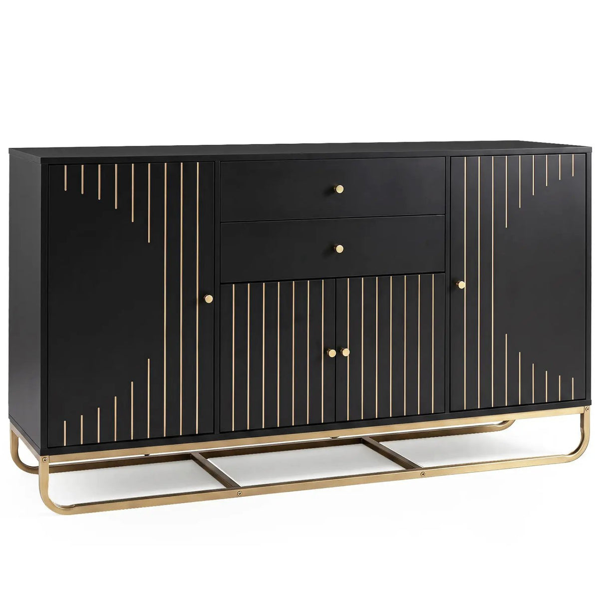 Modern Buffet Sideboard Cabinet with 2 Drawers & Adjustable Shelves by DirectDeals