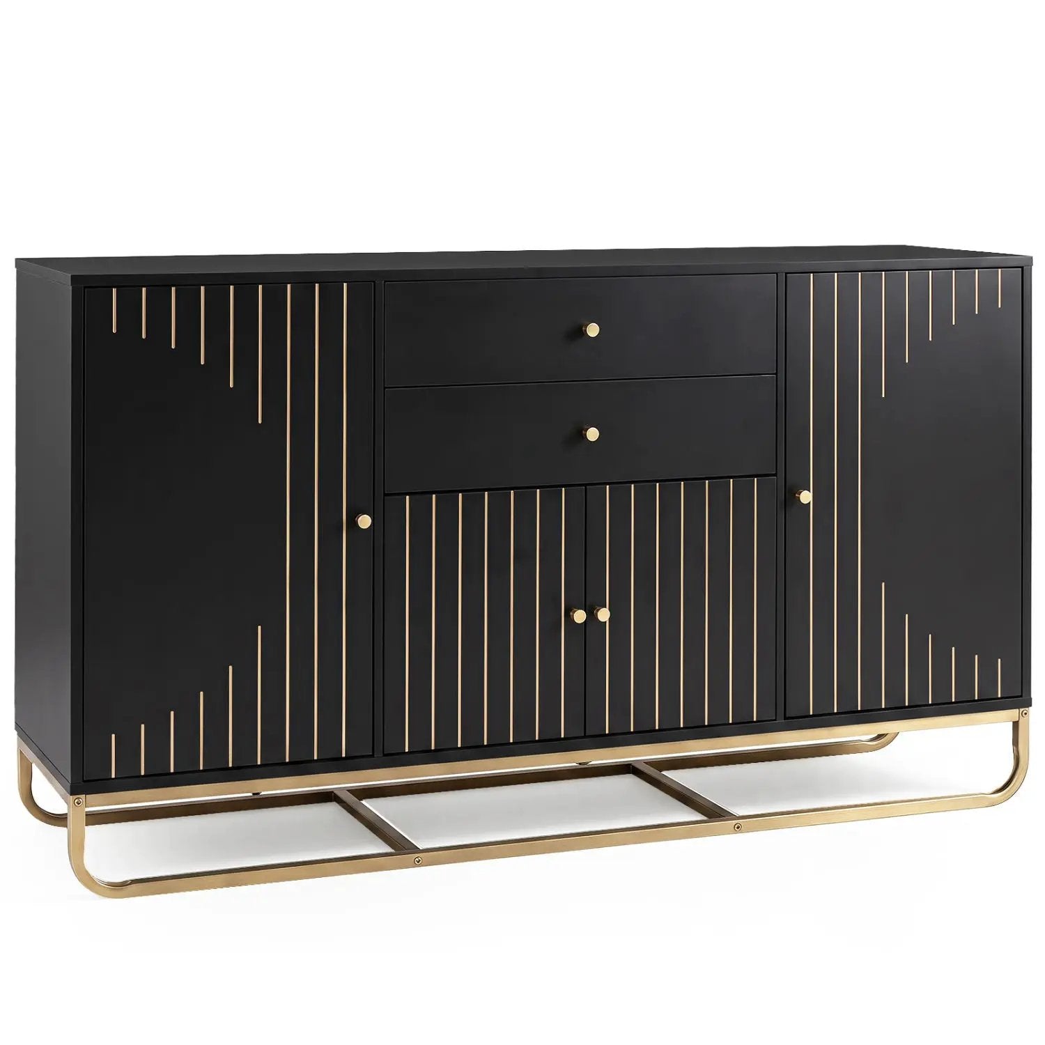 Modern Buffet Sideboard Cabinet with 2 Drawers & Adjustable Shelves by DirectDeals