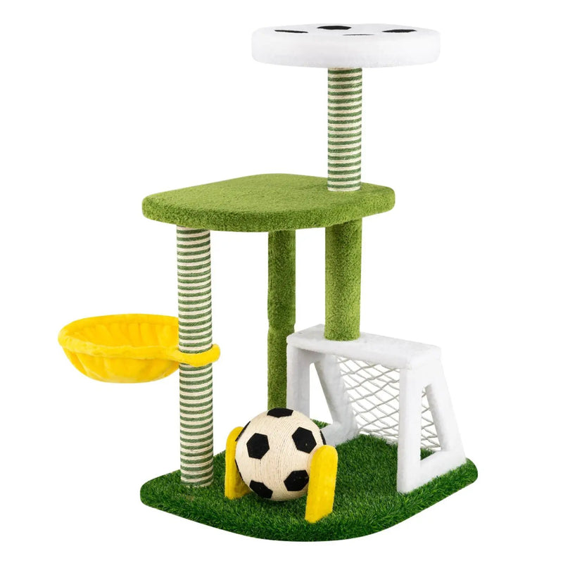 Multi-Level Cat Tree with Soccer Field & Hammock by DirectDeals