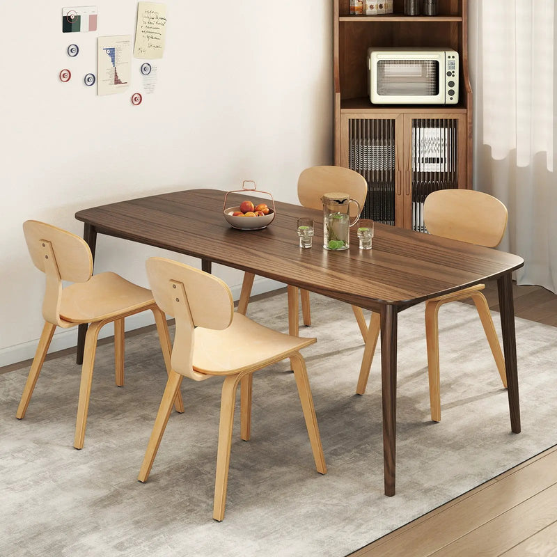Modern Dining Chair Set of 2 with Wide Seat-Natural by DirectDeals