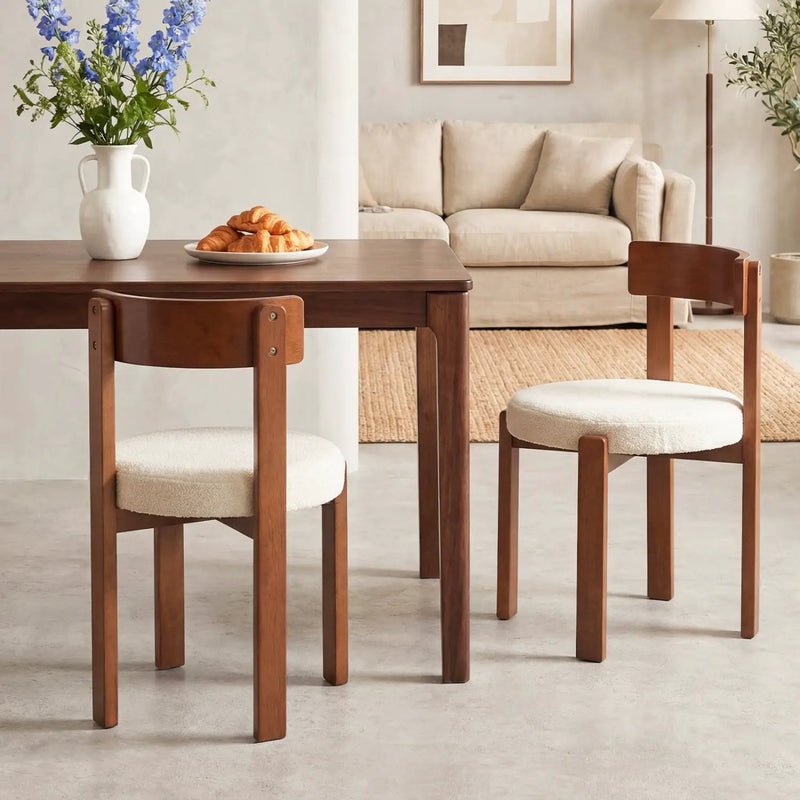Modern Dining Chairs Set of 2 with Solid Rubber Wood Legs by DirectDeals