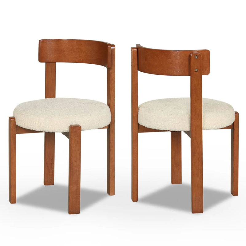 Modern Dining Chairs Set of 2 with Solid Rubber Wood Legs by DirectDeals