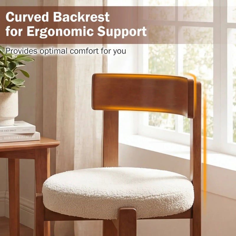 Modern Dining Chairs Set of 2 with Solid Rubber Wood Legs by DirectDeals