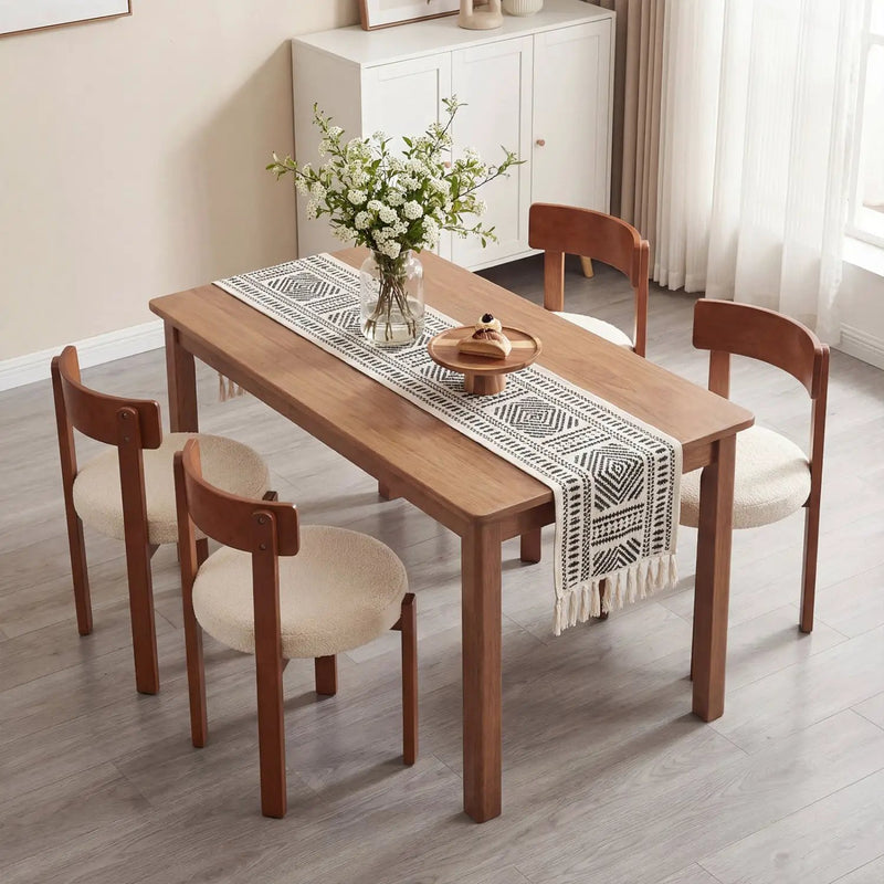 Modern Dining Chairs Set of 4 with Solid Rubber Wood Legs by DirectDeals