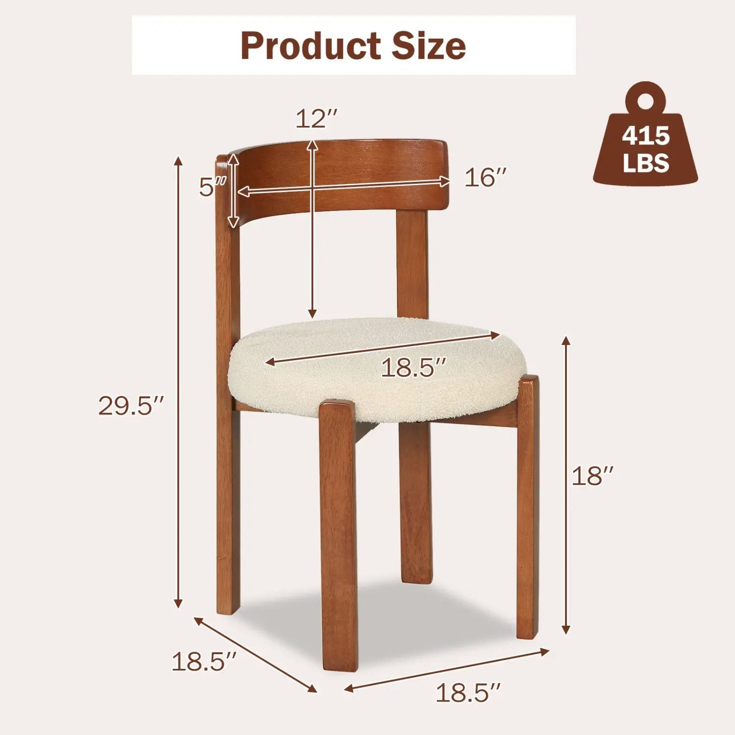 Modern Dining Chairs Set of 4 with Solid Rubber Wood Legs by DirectDeals