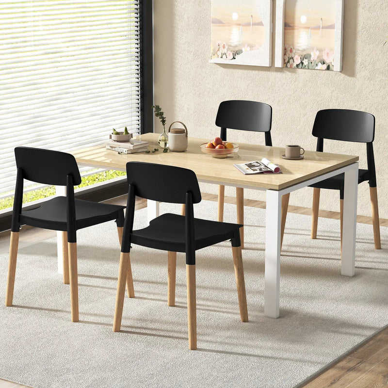 Modern Dining Side Chairs Set of 4 with Ergonomic Backrest for Dining Room by DirectDeals