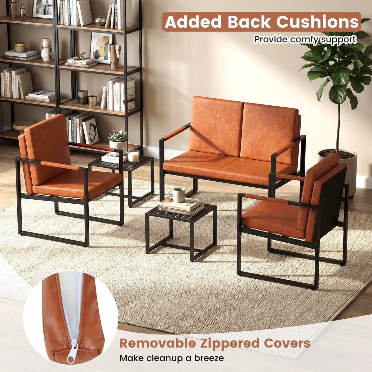 Modern Loveseat Sofa 2 Seater Small Couch by DirectDeals