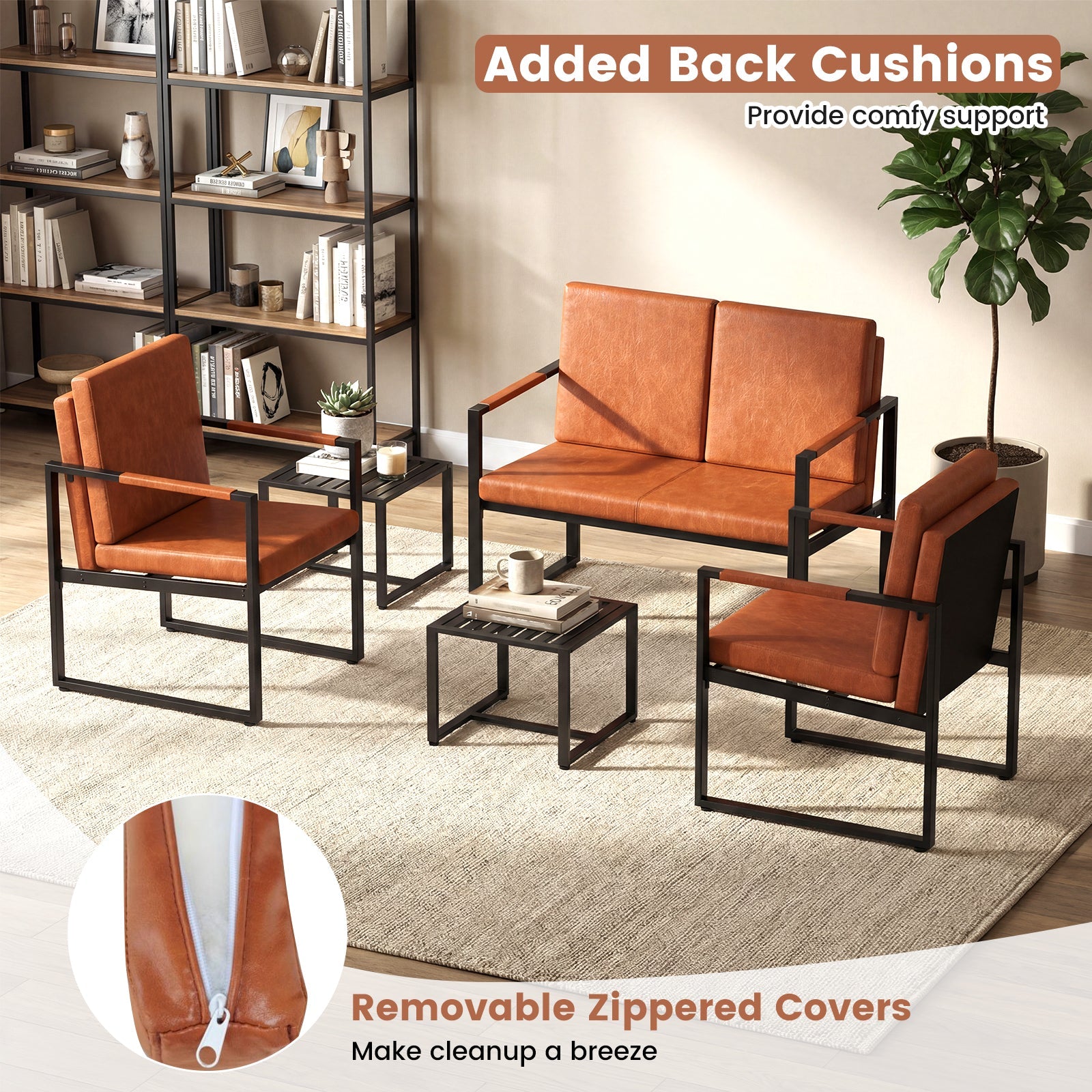 Modern Loveseat Sofa 2 Seater Small Couch by DirectDeals