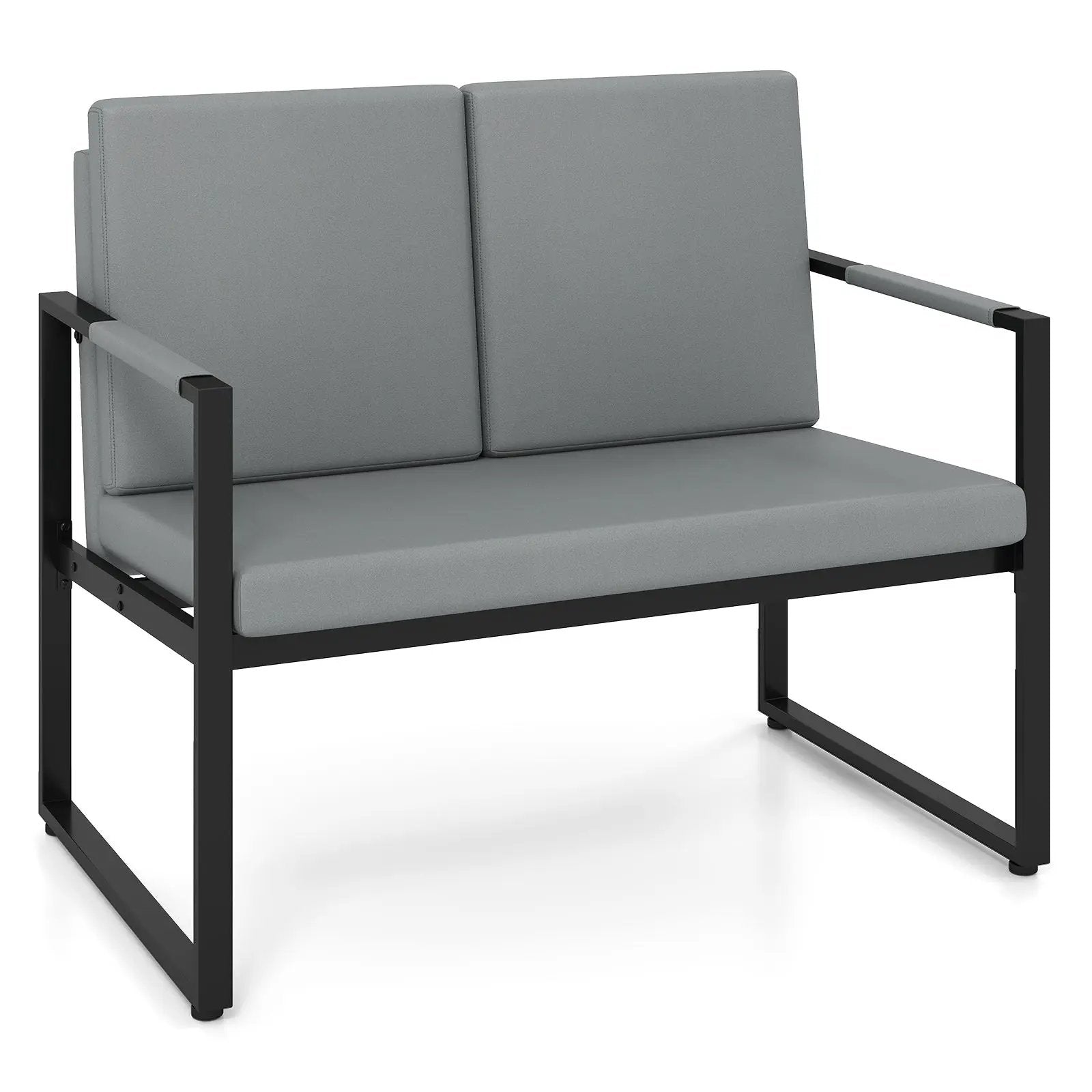 Modern Loveseat Sofa 2 Seater Small Couch by DirectDeals