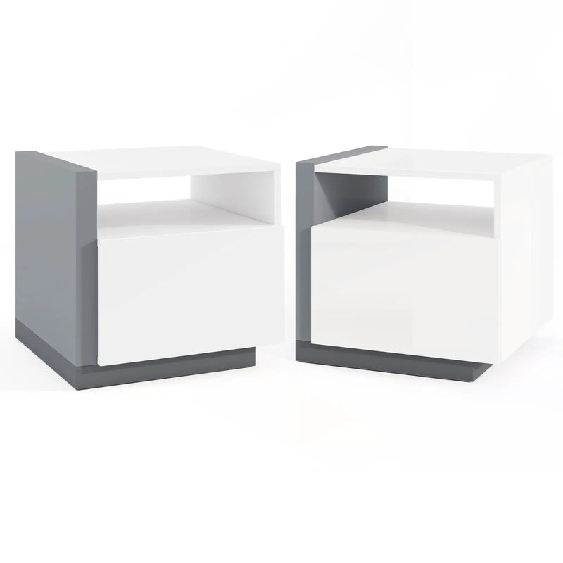 Modern Minimalist Nightstand with Drawer for Bedroom by DirectDeals