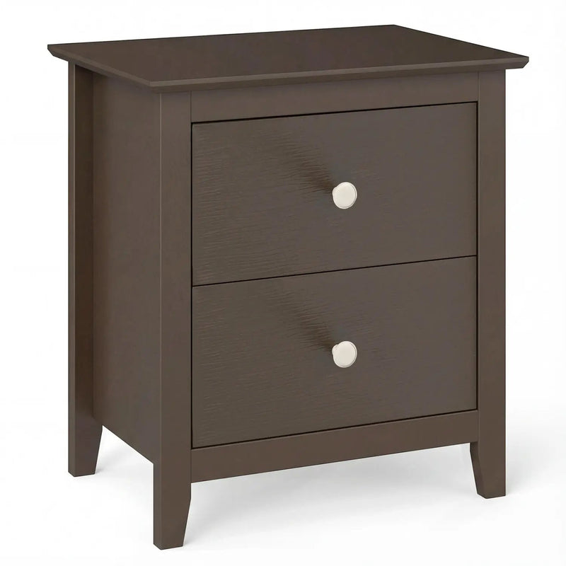 Modern Nightstand with 2 Drawers for Small Spaces by DirectDeals