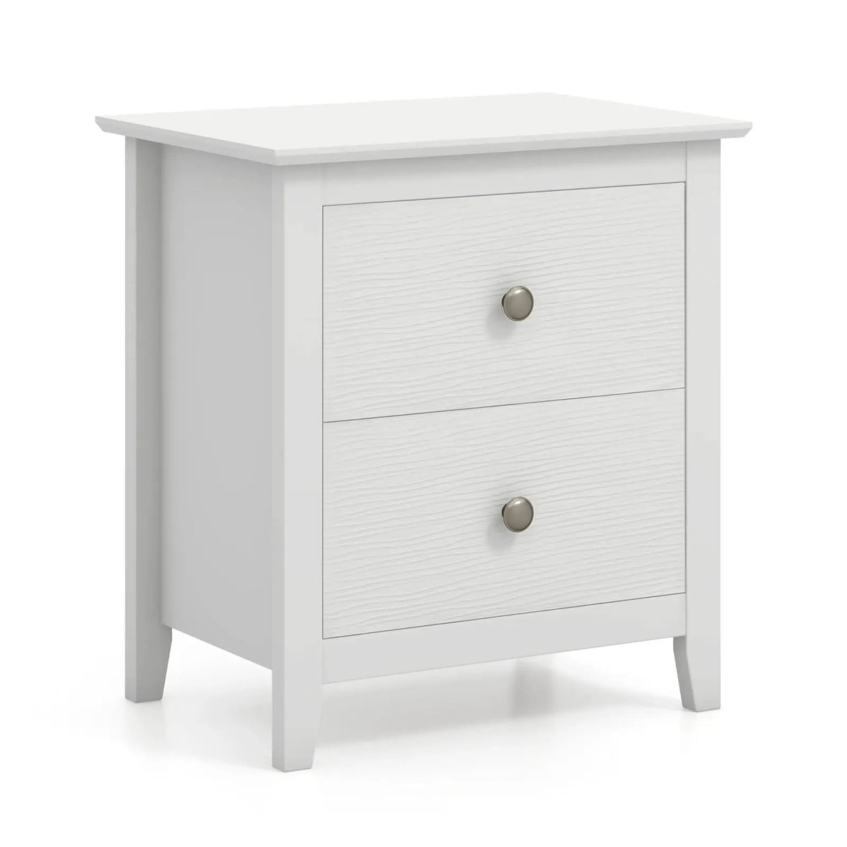 Modern Nightstand with 2 Drawers for Small Spaces by DirectDeals