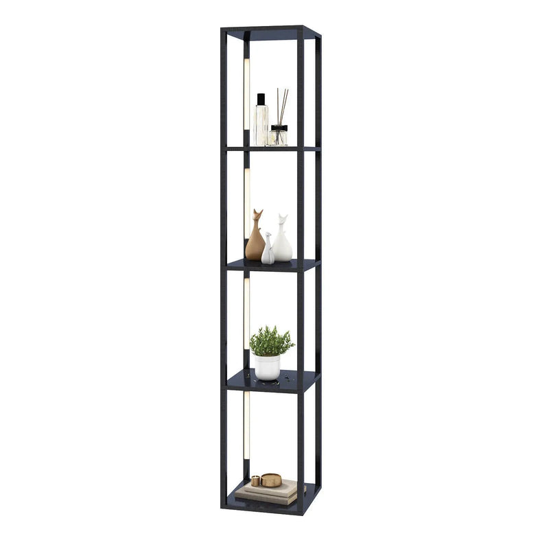 64 Inches Floor Lamp with 3-Level Dimmable LED Bulbs and Rotatable LED Poles-Black by DirectDeals