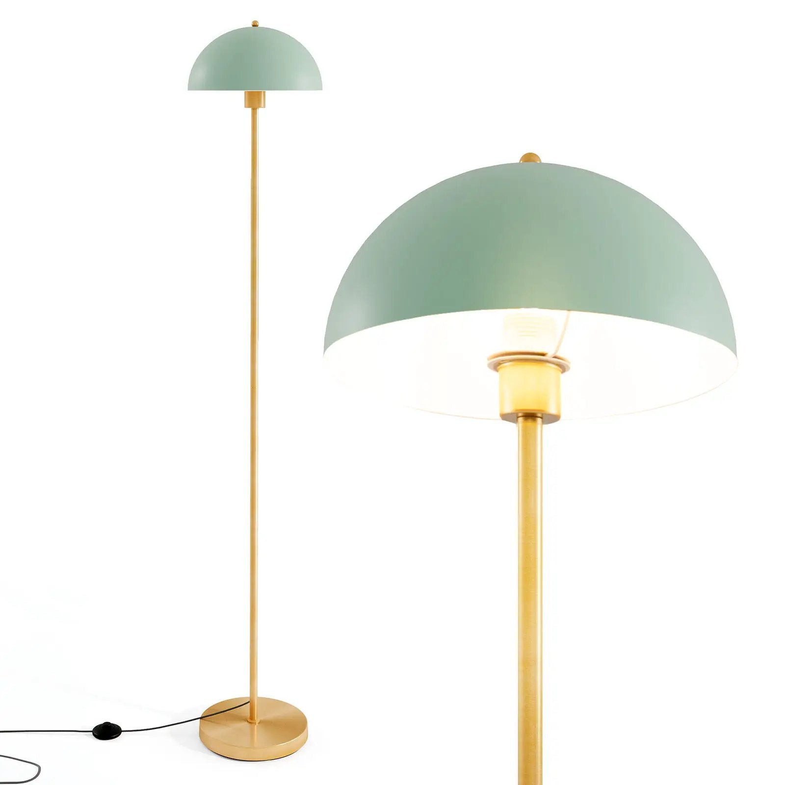 Modern Standing Lamp with Adjustable Lamp Head and Foot Switch by DirectDeals