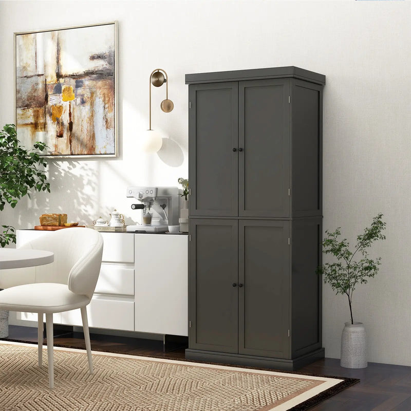 72.5 Inches Tall Buffet Cabinet with 6-Tier Shelves and 4 Doors by DirectDeals
