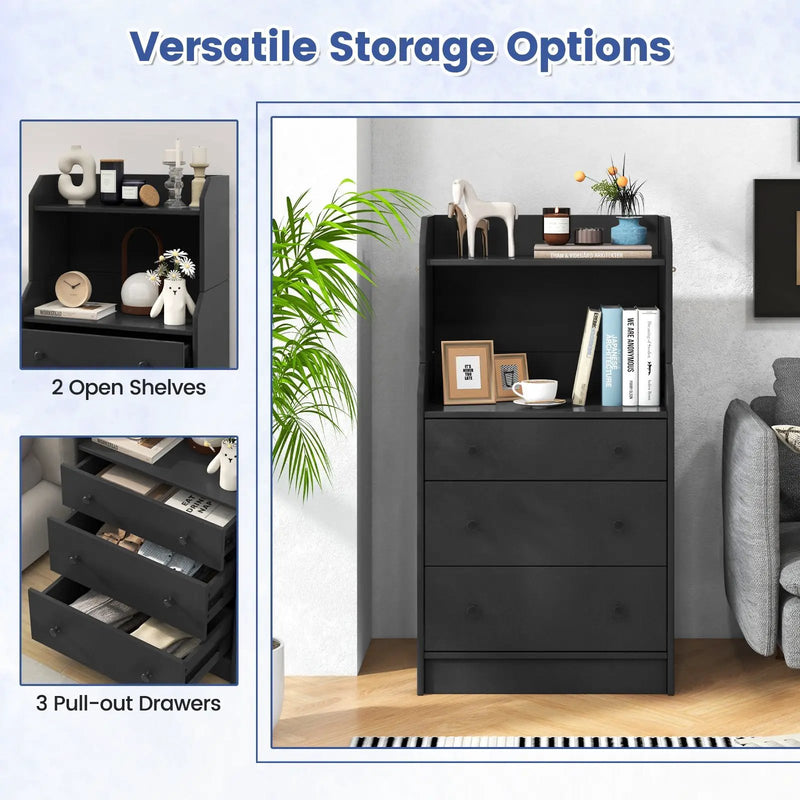 Storage Dresser with Anti-Toppling Device, 44" Tall by DirectDeals
