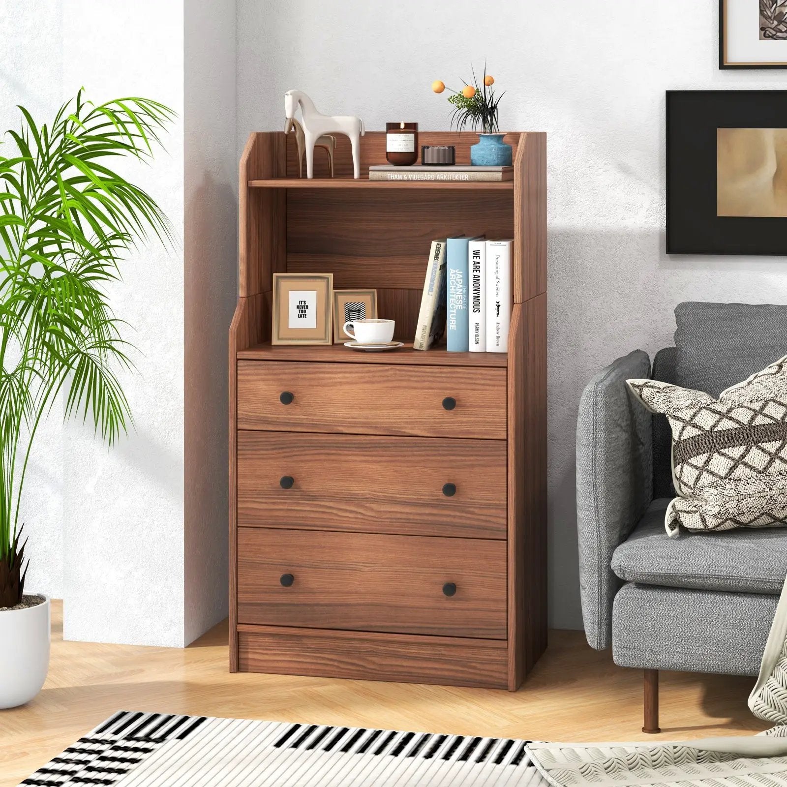Storage Dresser with Anti-Toppling Device, 44" Tall by DirectDeals