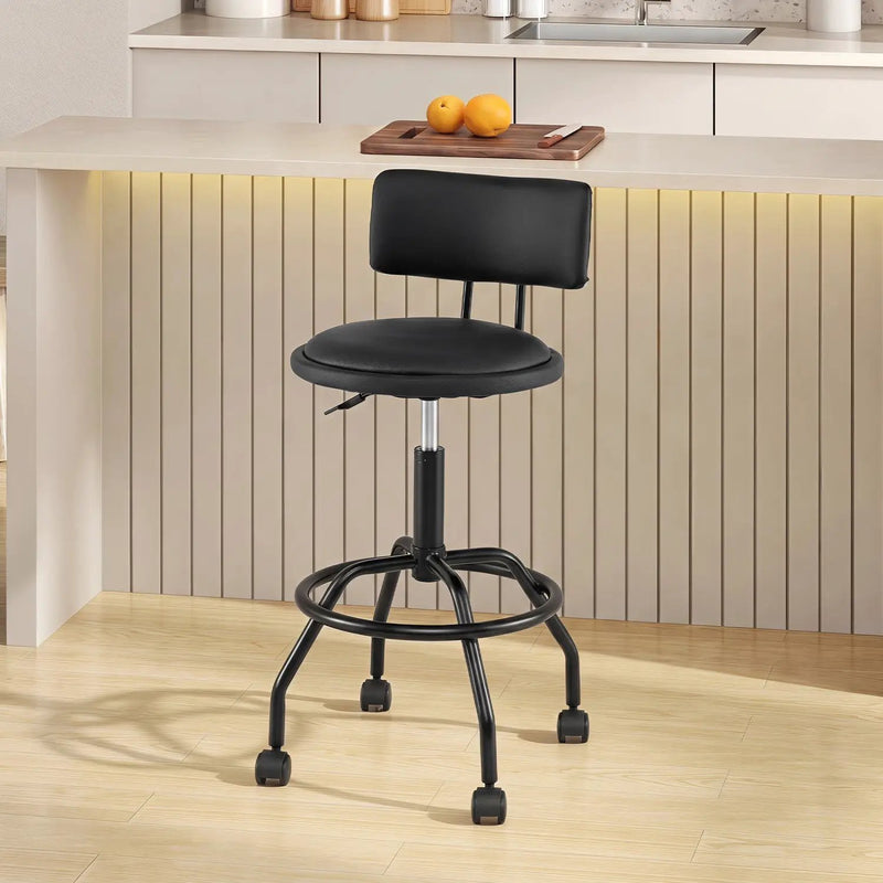 Swivel Bar Stool with Backrest - Height Adjustable by DirectDeals