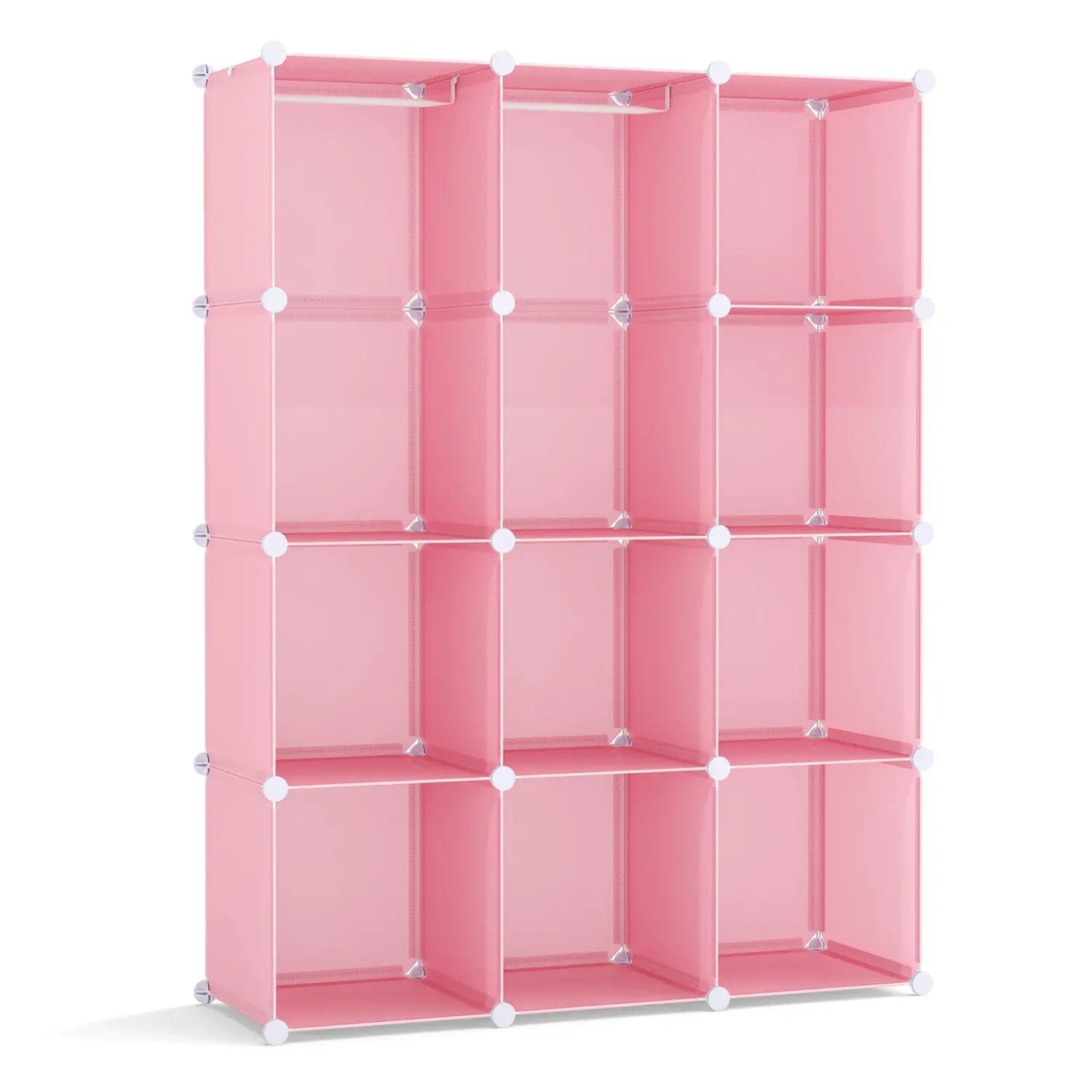 Modular Kids Wardrobe with 10 Cubes & Hanging Rod by DirectDeals