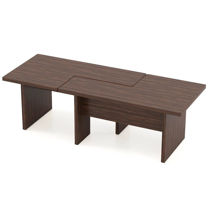 Modular Coffee Table Set of 2 L Shaped Center Tables for Small Space by DirectDeals