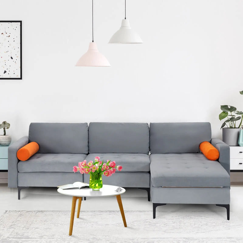 3-Seat L-Shaped Sectional Sofa with USB Ports & Storage by DirectDeals