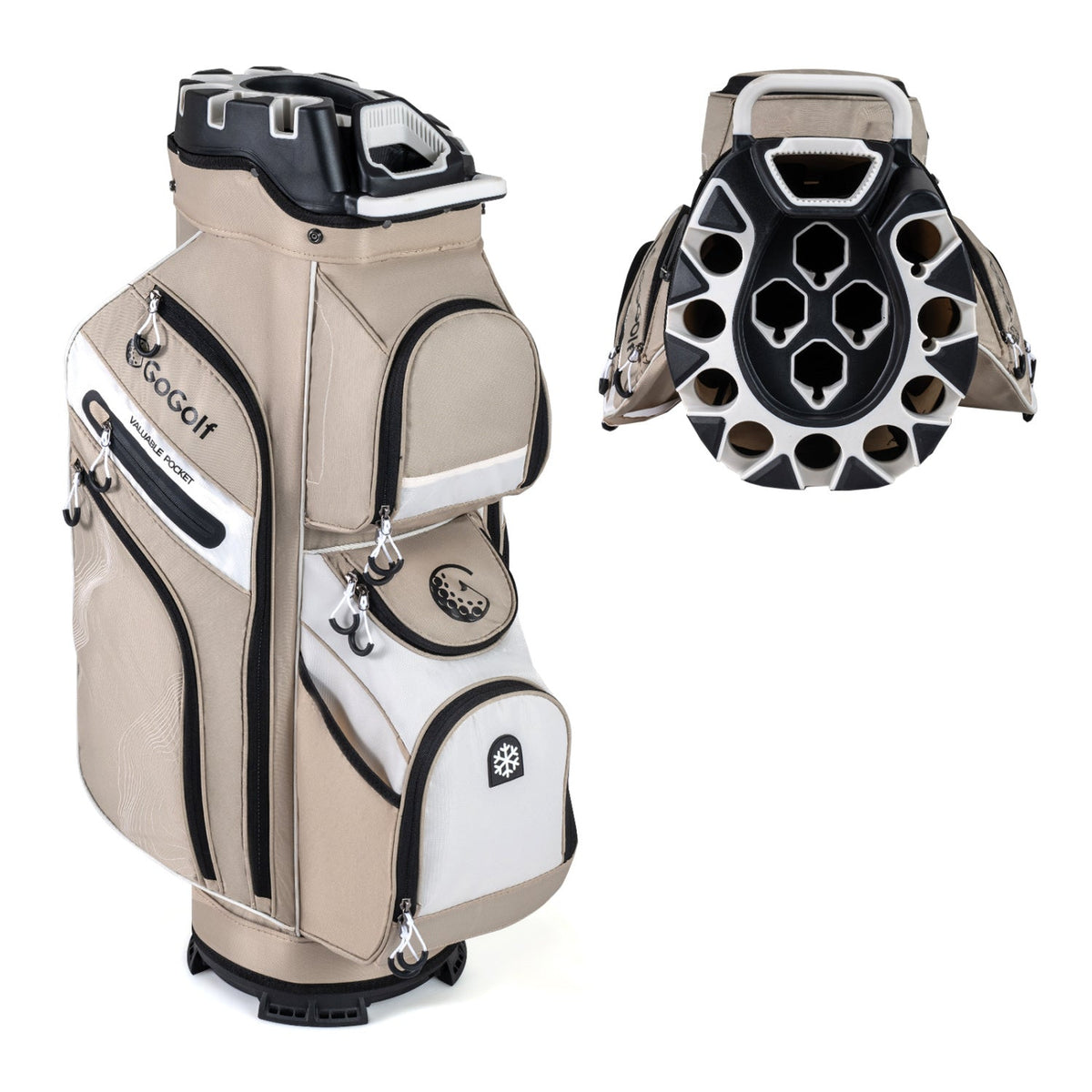 Molded Lock Top Golf Cart Bag with 14-Way Full Length Dividers and 11 Pockets, photo 33 of 36