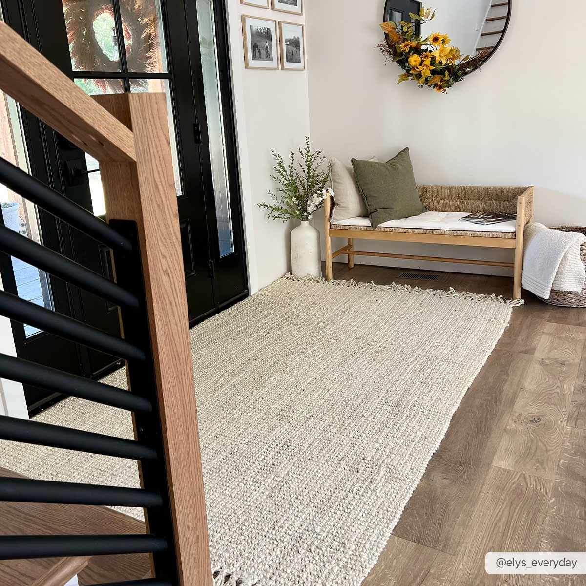 Senneterre Bleached Jute Rug by Boutique Rugs
