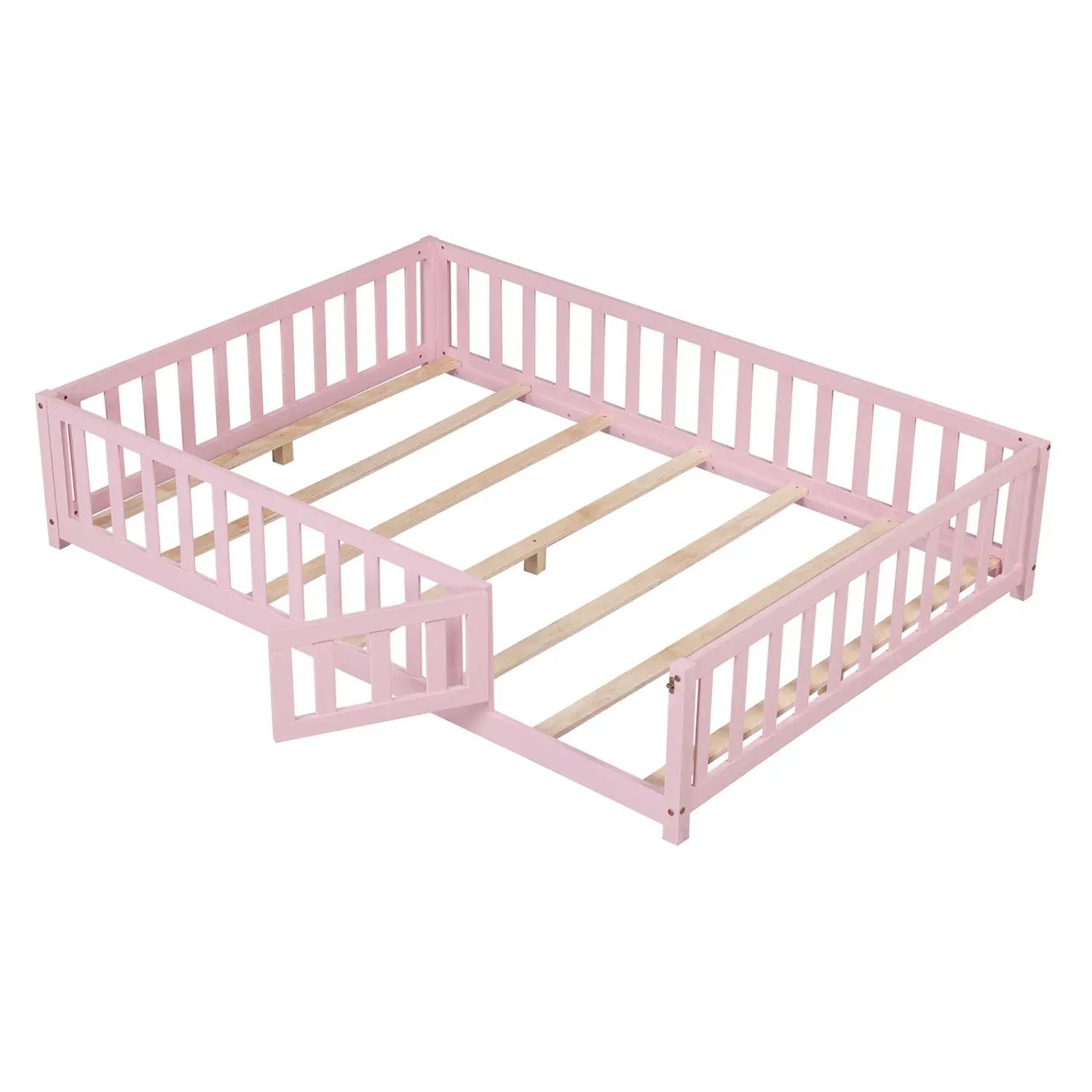Montessori Toddler Bed Frame with Full-Length Guardrails by DirectDeals