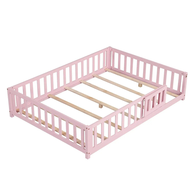 Montessori Toddler Bed Frame with Full-Length Guardrails by DirectDeals