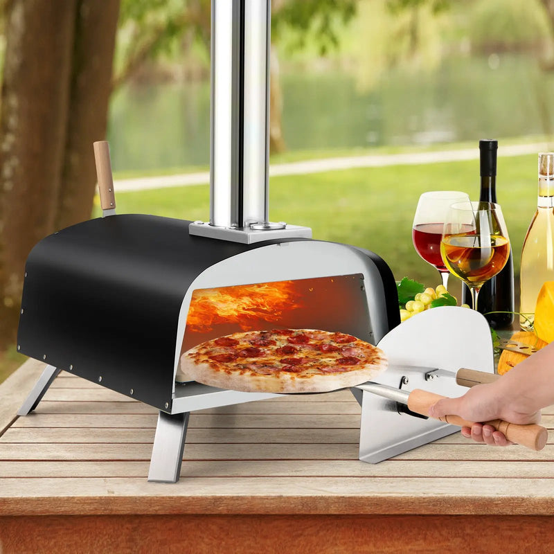 Portable Multi-Fuel Pizza Oven with Pizza Stone and Pizza Peel by DirectDeals