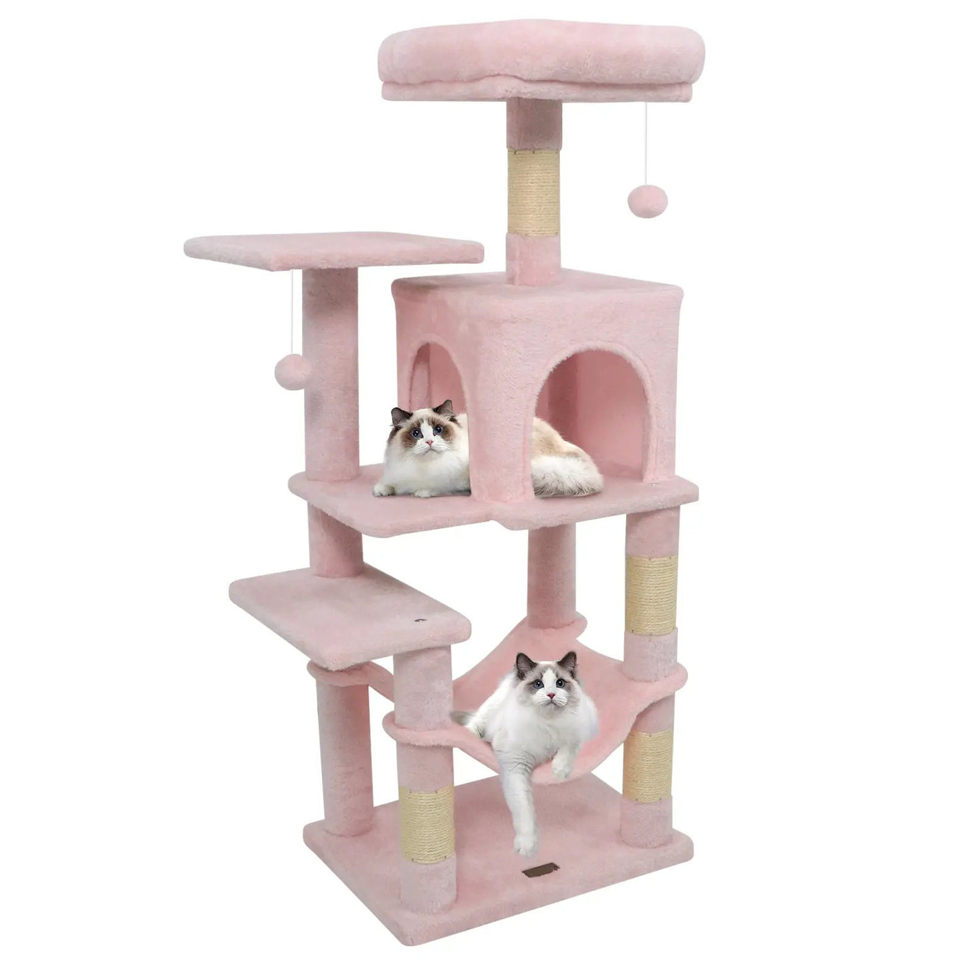 Multi-Level Cat Tower with 2-Door Condo and Padded Top Perch by DirectDeals