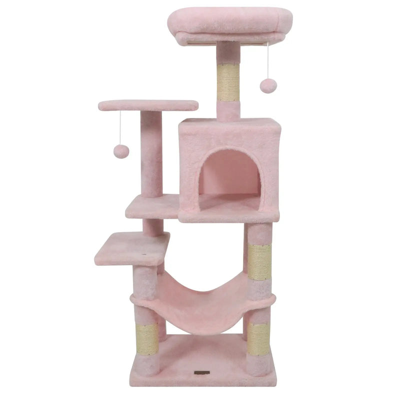 Multi-Level Cat Tower with 2-Door Condo and Padded Top Perch by DirectDeals