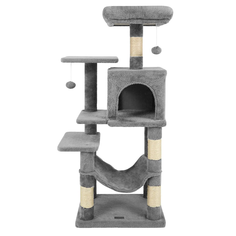 Multi-Level Cat Tower with 2-Door Condo and Padded Top Perch by DirectDeals