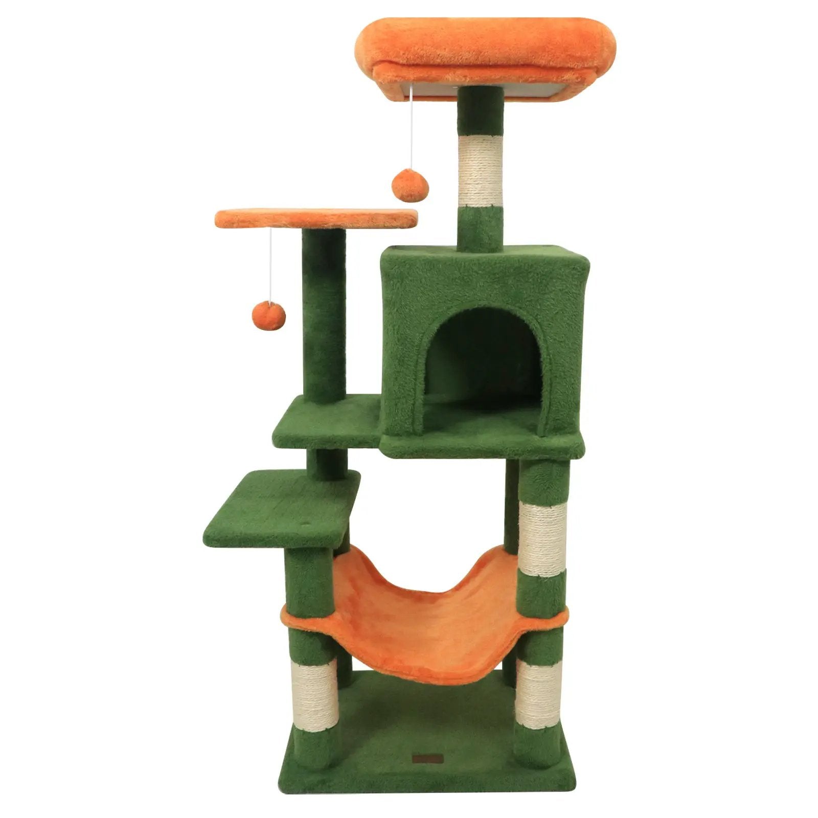 Multi-Level Cat Tower with 2-Door Condo and Padded Top Perch by DirectDeals