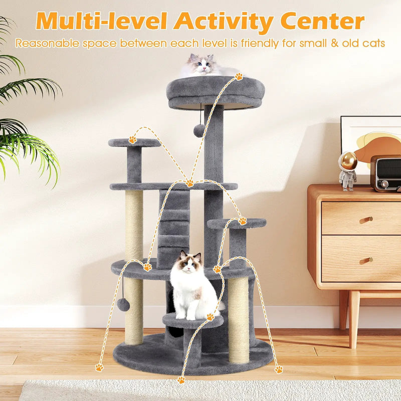 Multi-level Kitty Tower with Condo and Climbing Ladder-GR by DirectDeals