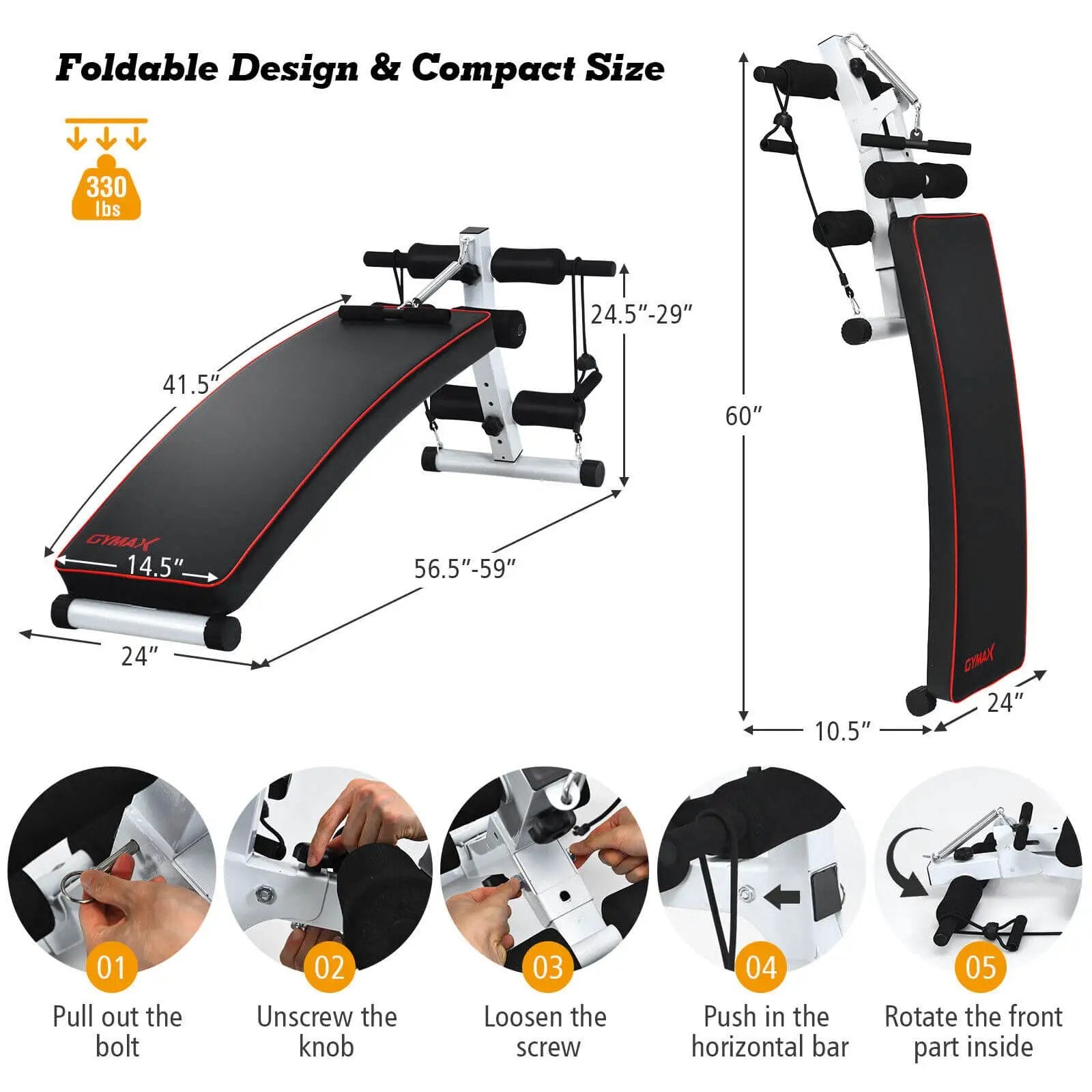 Multifunction Folding Full Body Strength Training Gym Bench by DirectDeals