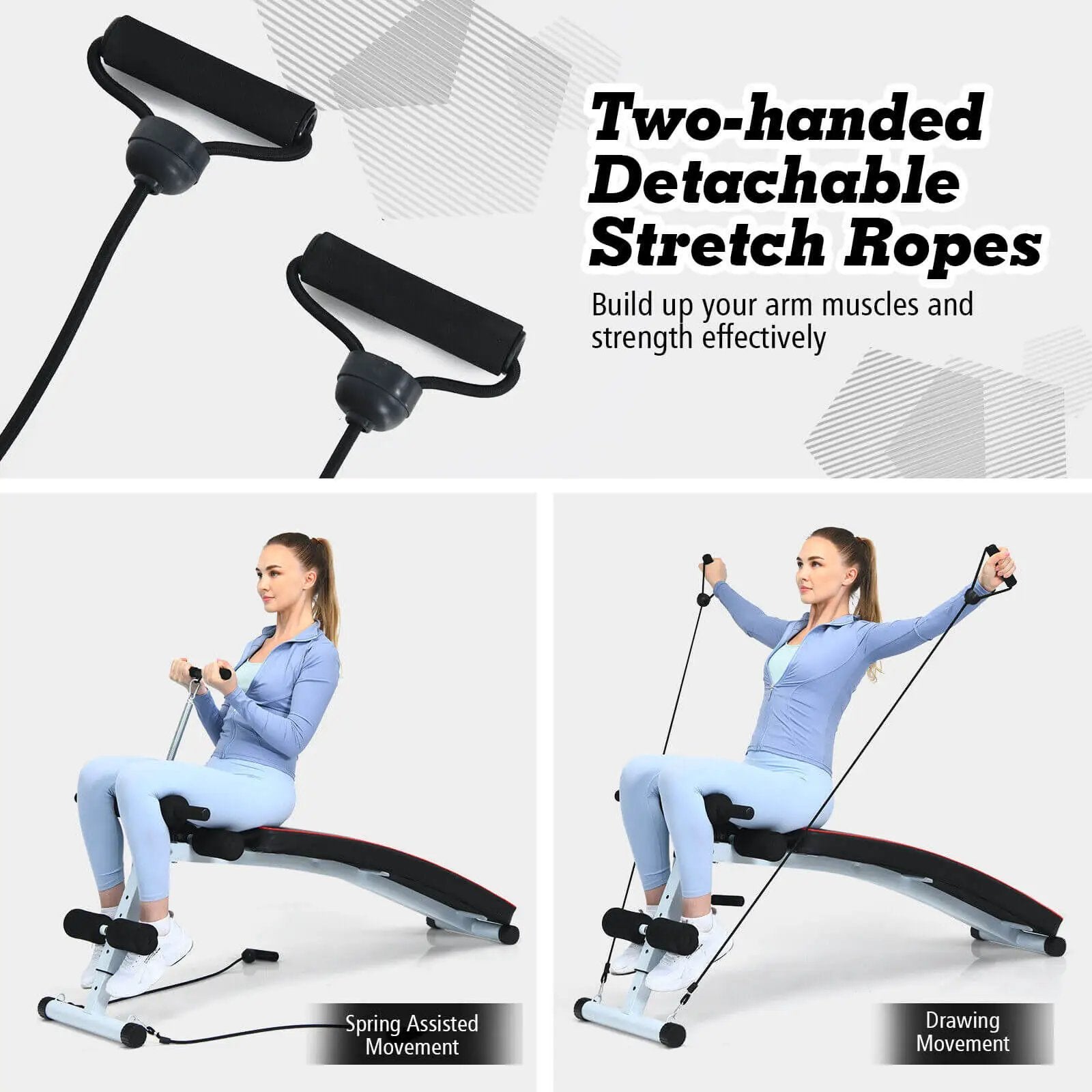 Multifunction Folding Full Body Strength Training Gym Bench by DirectDeals