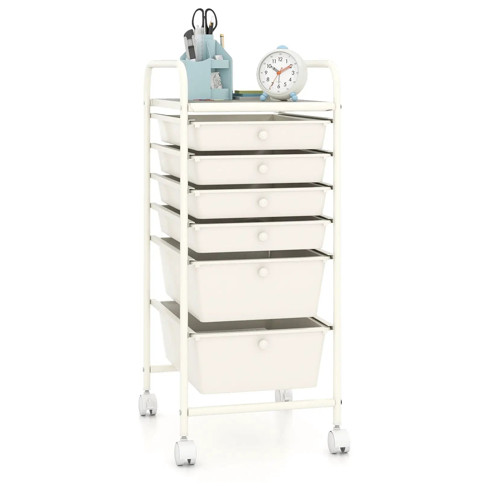 6 Drawers Rolling Storage Cart Organizer by DirectDeals