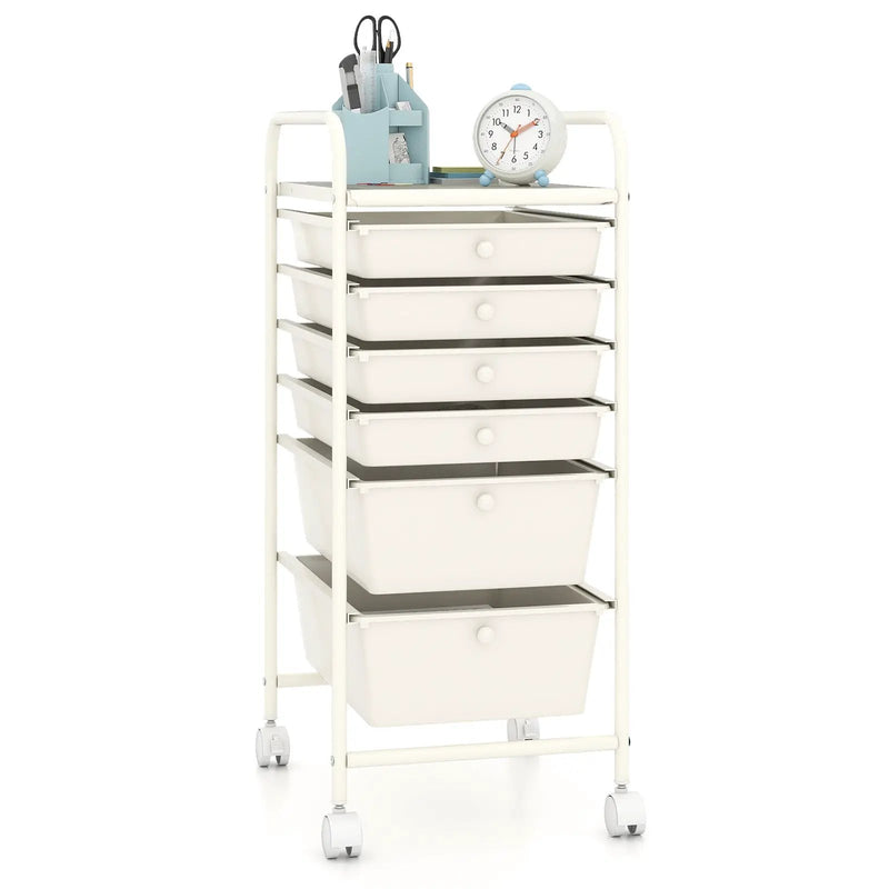 6 Drawers Rolling Storage Cart Organizer by DirectDeals