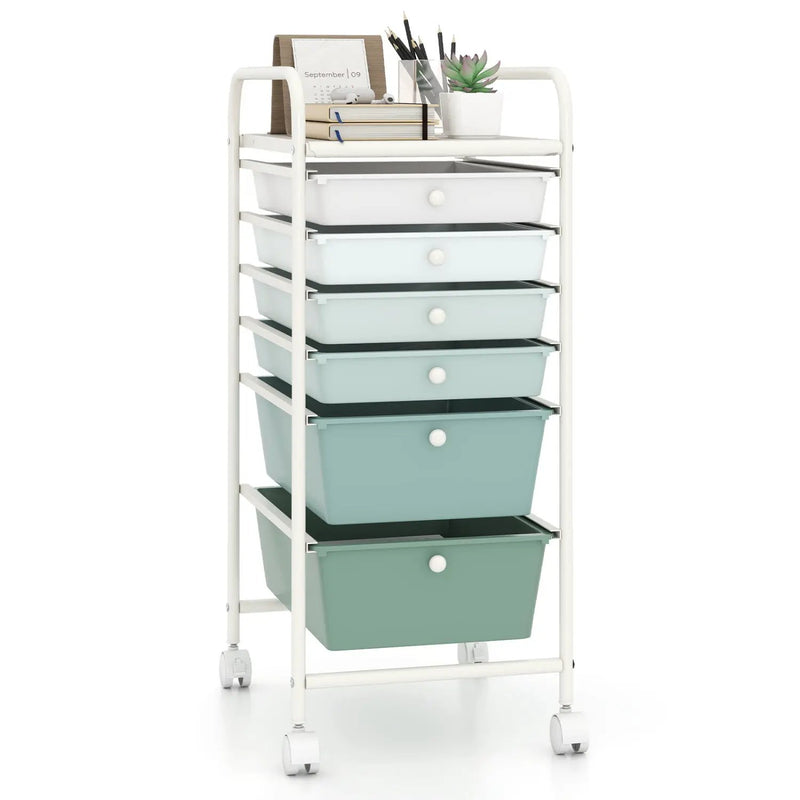 6 Drawers Rolling Storage Cart Organizer by DirectDeals