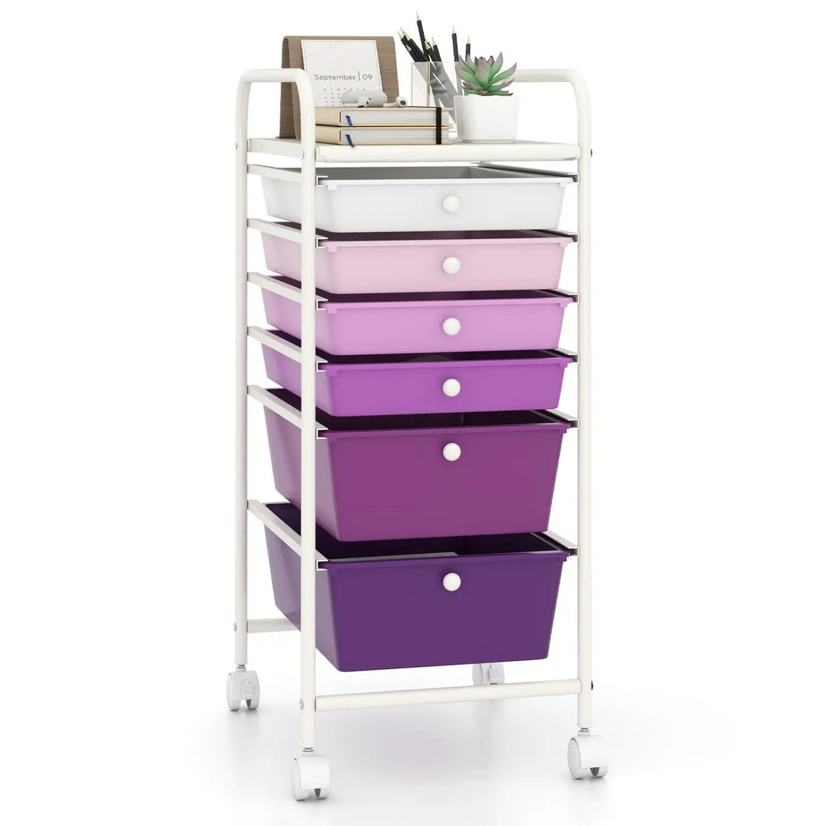 6 Drawers Rolling Storage Cart Organizer by DirectDeals