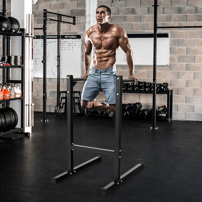 Multifunctional Dip Stand with Foam Handles for Home Gym by DirectDeals