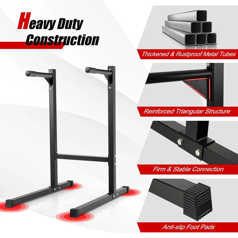 Multifunctional Dip Stand with Foam Handles for Home Gym by DirectDeals