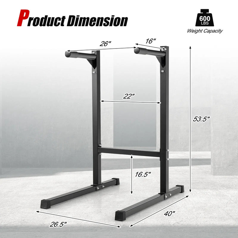 Multifunctional Dip Stand with Foam Handles for Home Gym by DirectDeals