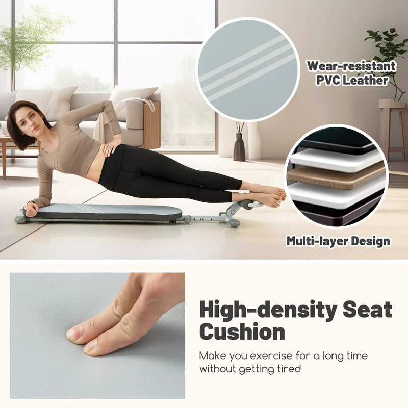 Multifunctional Sit Up Bench Workout Bench with 3 Gear Adjustable Angles and Adjustable Length by DirectDeals