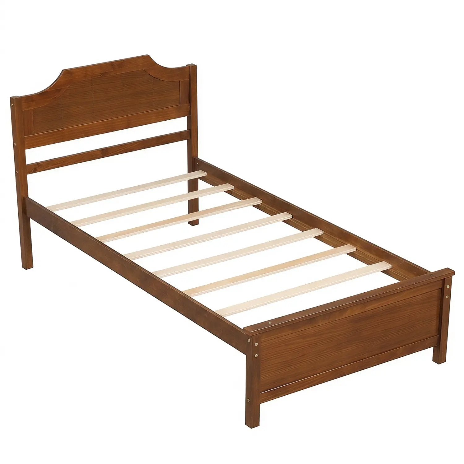 Solid Wood Platform Bed Frame with Headboard by DirectDeals