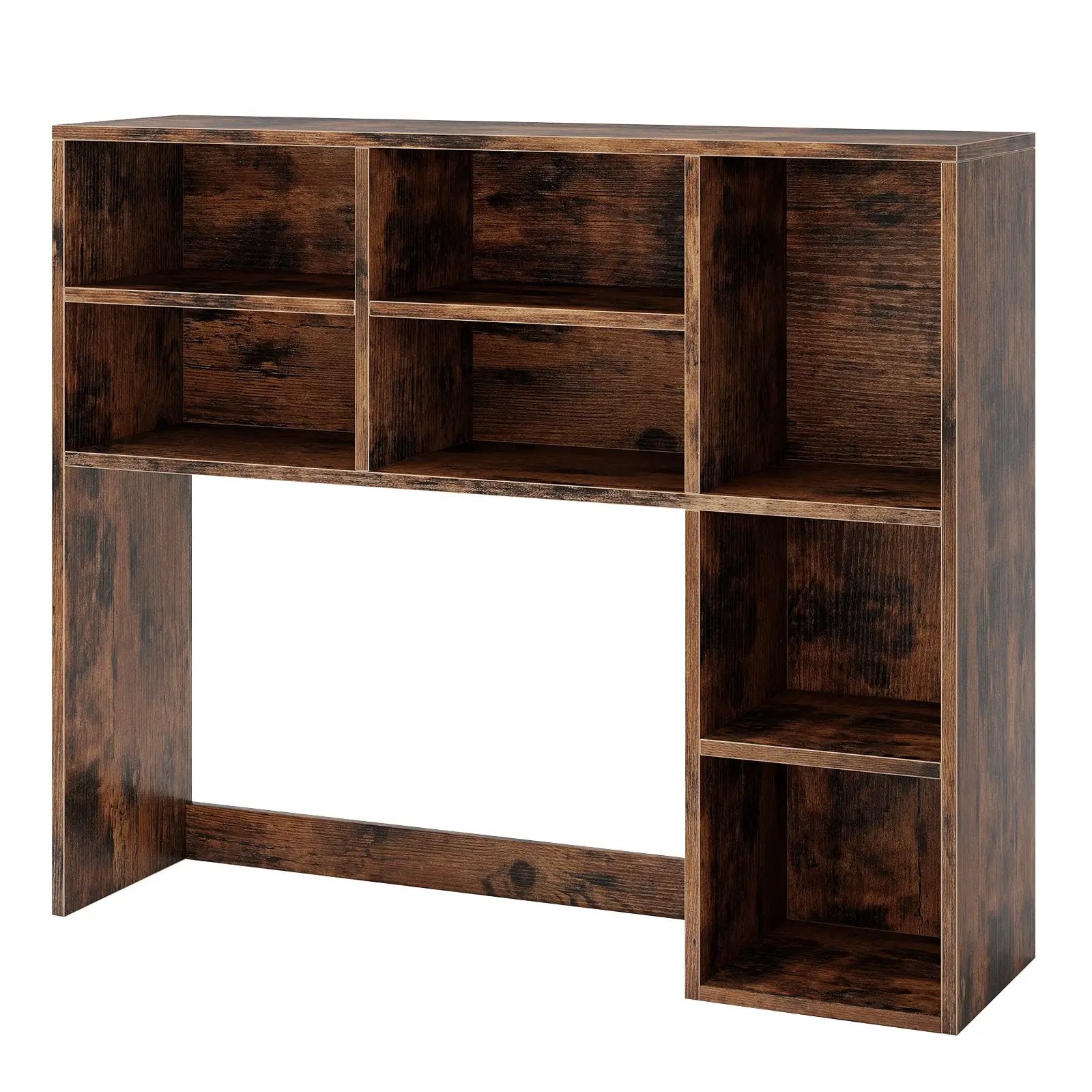 Desktop Bookshelf with 7 Open Cubbies and 3 Adjustable Shelves by DirectDeals
