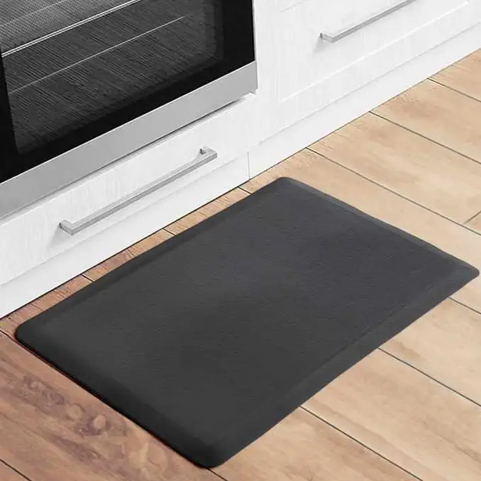 Anti-Fatigue Kitchen Mat, Black by Hauteloom